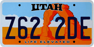 UT license plate Z622DE