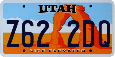 UT license plate Z622DQ