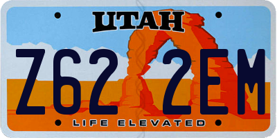 UT license plate Z622EM