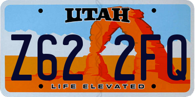 UT license plate Z622FQ