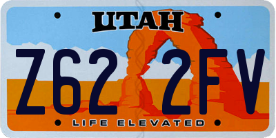 UT license plate Z622FV