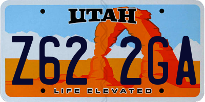 UT license plate Z622GA