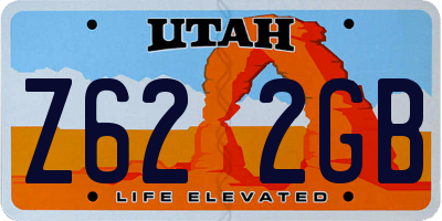 UT license plate Z622GB