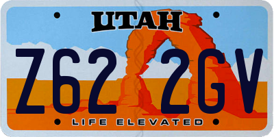 UT license plate Z622GV