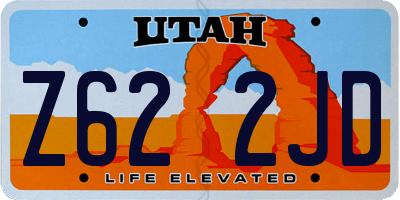 UT license plate Z622JD