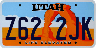 UT license plate Z622JK