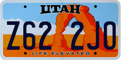 UT license plate Z622JO