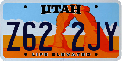 UT license plate Z622JY