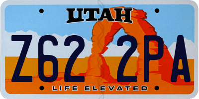 UT license plate Z622PA