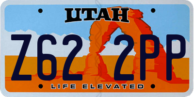 UT license plate Z622PP