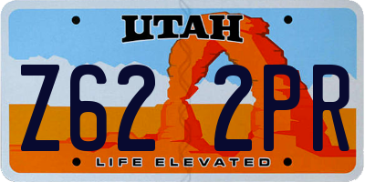 UT license plate Z622PR