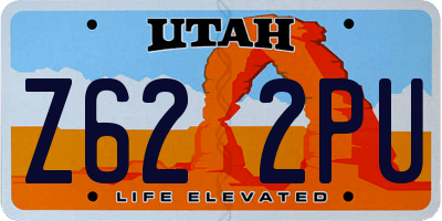 UT license plate Z622PU