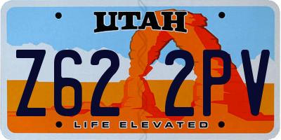 UT license plate Z622PV