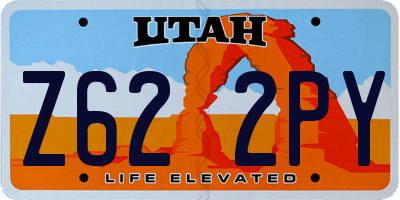 UT license plate Z622PY