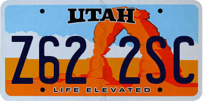 UT license plate Z622SC