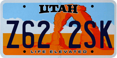 UT license plate Z622SK