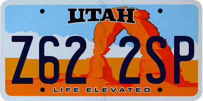 UT license plate Z622SP