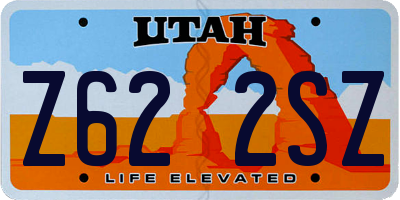 UT license plate Z622SZ