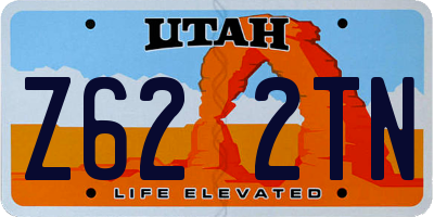 UT license plate Z622TN