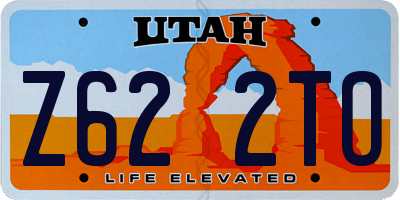 UT license plate Z622TO