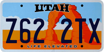 UT license plate Z622TX