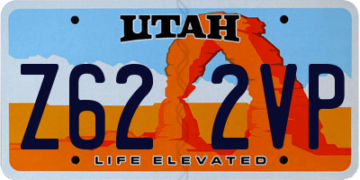 UT license plate Z622VP