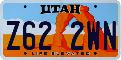 UT license plate Z622WN