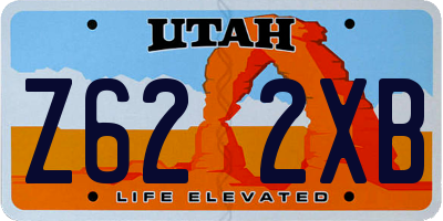 UT license plate Z622XB