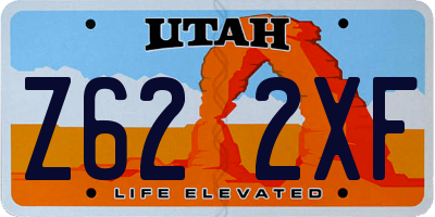 UT license plate Z622XF