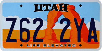 UT license plate Z622YA