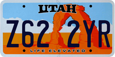 UT license plate Z622YR