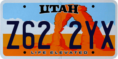 UT license plate Z622YX