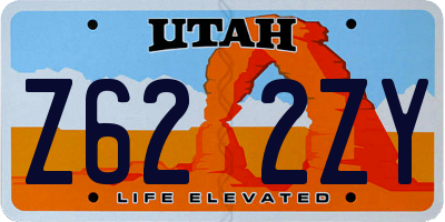 UT license plate Z622ZY