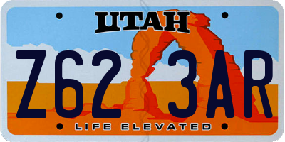 UT license plate Z623AR