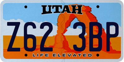 UT license plate Z623BP