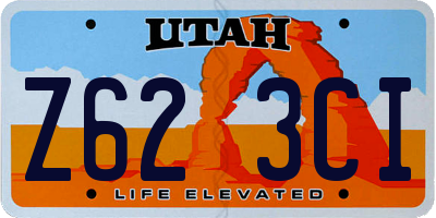 UT license plate Z623CI
