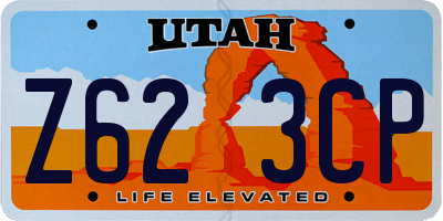 UT license plate Z623CP