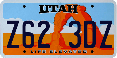 UT license plate Z623DZ