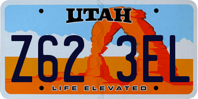 UT license plate Z623EL
