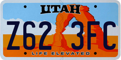 UT license plate Z623FC