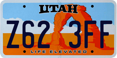 UT license plate Z623FF