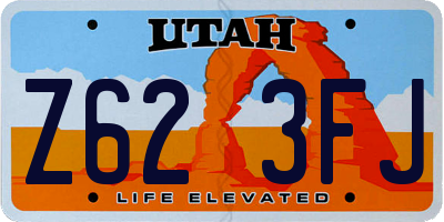 UT license plate Z623FJ