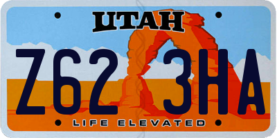 UT license plate Z623HA