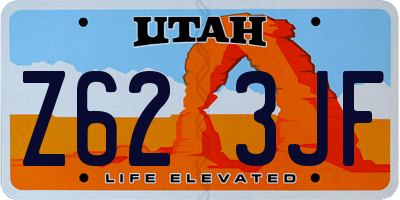 UT license plate Z623JF