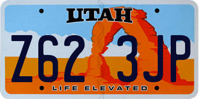 UT license plate Z623JP