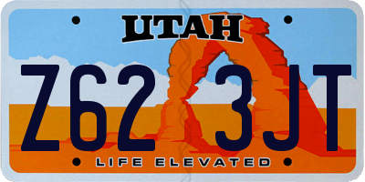 UT license plate Z623JT