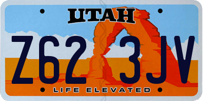 UT license plate Z623JV