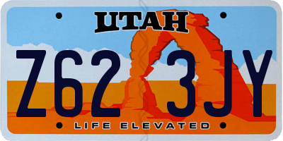 UT license plate Z623JY