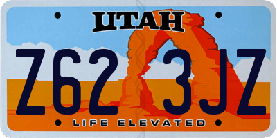 UT license plate Z623JZ