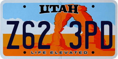 UT license plate Z623PD